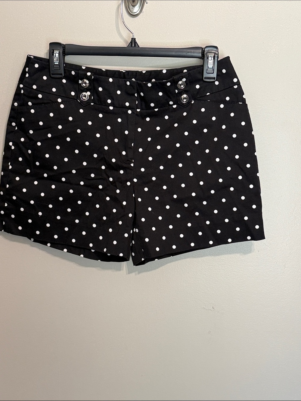White House Black Market Black Polka Dot Shorts